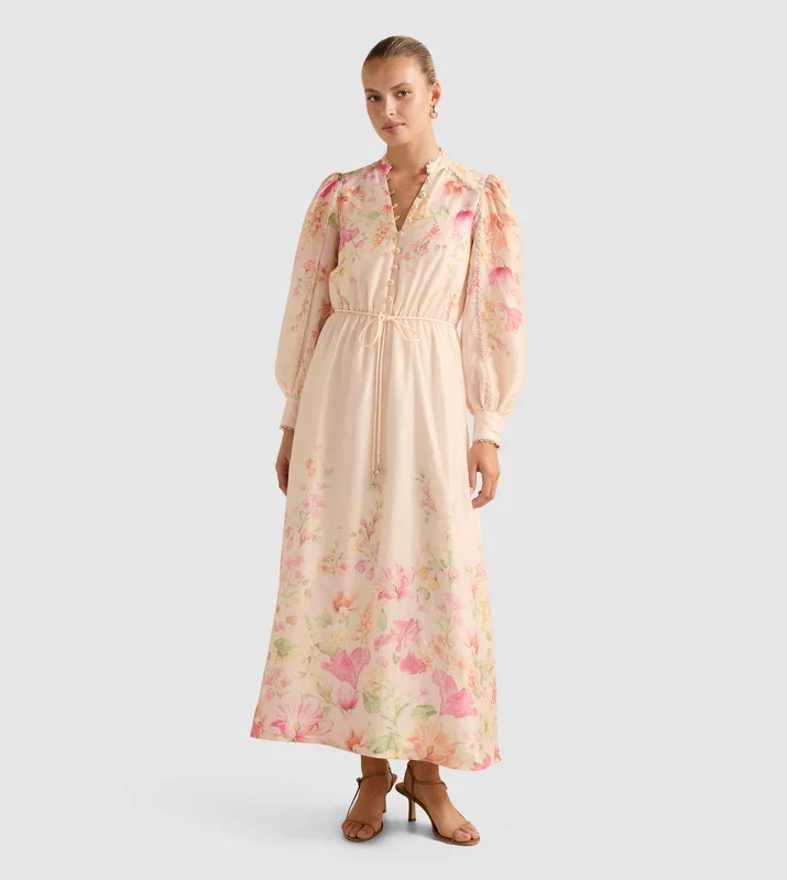 PEYTON Trim Detail Midi Dress